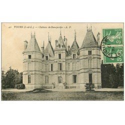 carte postale ancienne 37 TOURS. Château Beaujardin 1917