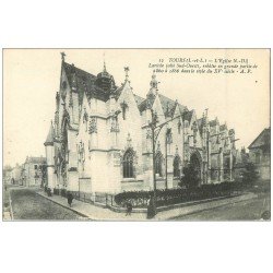 carte postale ancienne 37 TOURS. Eglise 12