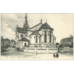 carte postale ancienne 37 TOURS. Eglise Saint-Etienne Abside