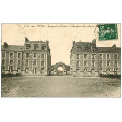 carte postale ancienne 37 TOURS. Gendarmerie et logements des gendarmes 1912