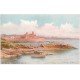 carte postale ancienne 06 ANTIBES. Illustrateur Comba. La Plage de la Salis