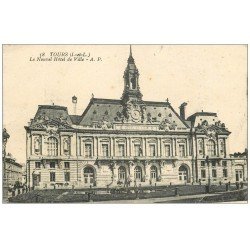 carte postale ancienne 37 TOURS. Hôtel de Ville 1917 n°58