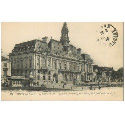 carte postale ancienne 37 TOURS. Hôtel de Ville 1918 n°24