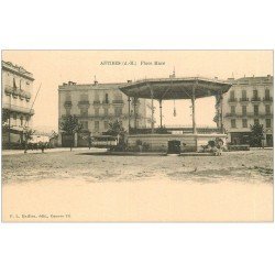 carte postale ancienne 06 ANTIBES. Kiosque à Musiques Place Macé. Carte pionnière vers 1900...