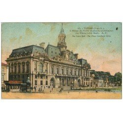 carte postale ancienne 37 TOURS. Hôtel de Ville la Place 63