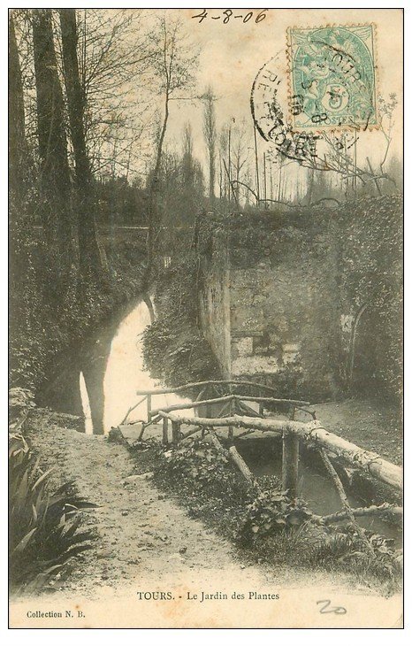 carte postale ancienne 37 TOURS. Jardin des Plantes 1906
