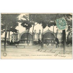 carte postale ancienne 37 TOURS. La Gare 1905