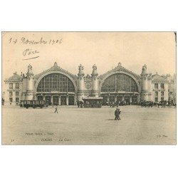 carte postale ancienne 37 TOURS. La Gare 1906. Carte vierge