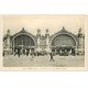 carte postale ancienne 37 TOURS. La Gare et Taxix anciens