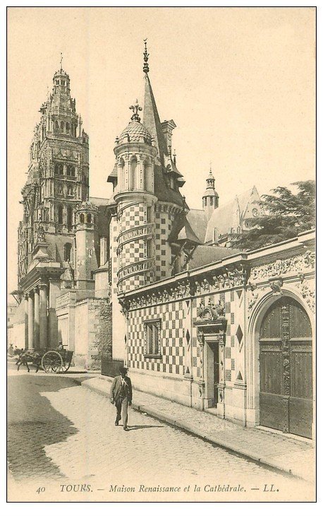 carte postale ancienne 37 TOURS. Maison Renaissance