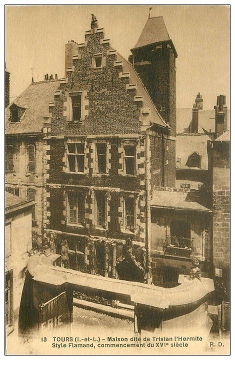 carte postale ancienne 37 TOURS. Maison Tristan l'Hermite