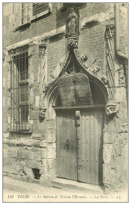 carte postale ancienne 37 TOURS. Maison Tristan l'Hermite Porte