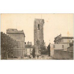 carte postale ancienne 06 ANTIBES. Place du Château 1923