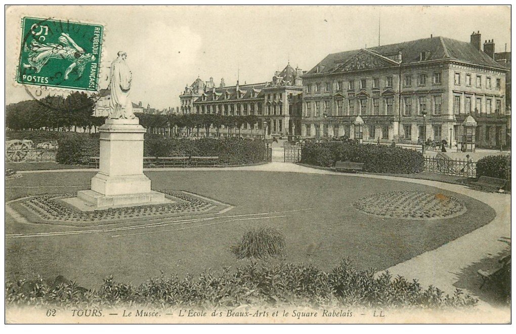carte postale ancienne 37 TOURS. Musée 1912 Ecole des Beaux-Arts