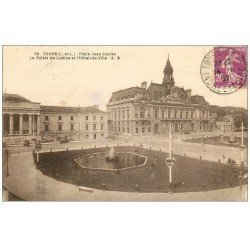 carte postale ancienne 37 TOURS. Palais de Justice 1932