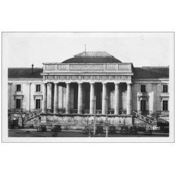 carte postale ancienne 37 TOURS. Palais de Justice voitures, carte photo émaillographie