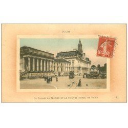 carte postale ancienne 37 TOURS. Palais de Justice. Nouvel Hôtel de Ville