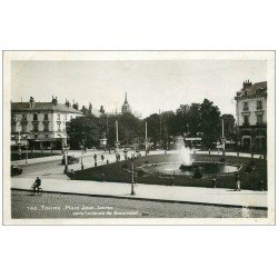 carte postale ancienne 37 TOURS. Place Jean-Jaurès 1946 carte photo