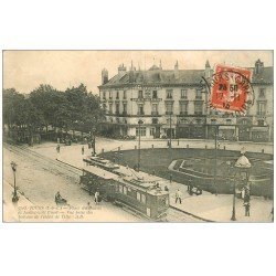 carte postale ancienne 37 TOURS. Place Palais de Justice 1913