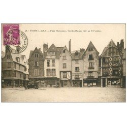 carte postale ancienne 37 TOURS. Place Plumereau 1933