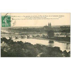 carte postale ancienne 37 TOURS. Pont de Pierre 1923