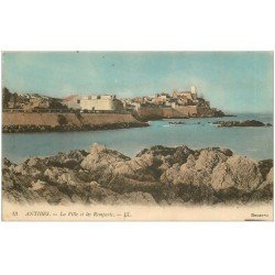 carte postale ancienne 06 ANTIBES. Ville et Les Remparts 1915