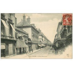carte postale ancienne 37 TOURS. Rue Nationale 1908