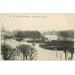 carte postale ancienne 37 TOURS. Square 1915