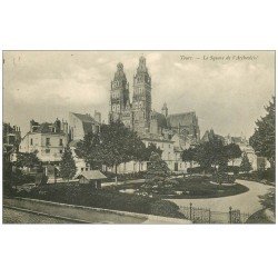 carte postale ancienne 37 TOURS. Square Archevêché