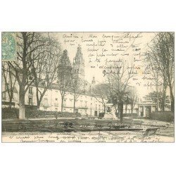 carte postale ancienne 37 TOURS. Square Archevêché 1905