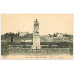 carte postale ancienne 37 TOURS. Statue Rabelais 1904