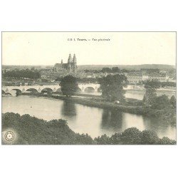 carte postale ancienne 37 TOURS. Vue générale