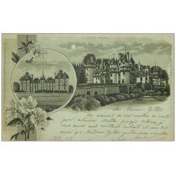 carte postale ancienne 37 USSE. Château et Chevergny 1908