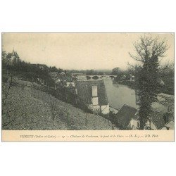 carte postale ancienne 37 VERETZ. Château Cordouan et Pont 1925