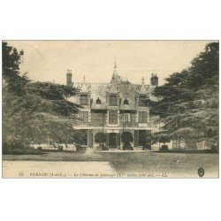 carte postale ancienne 37 VERNOU. Château Jallanges 1913