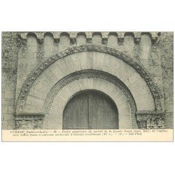 carte postale ancienne 37 VERNOU. Eglise Portail