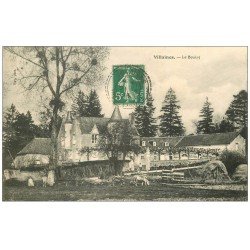 carte postale ancienne 37 VILLAINES. Le Boulay 1913 Paysanne et Vaches