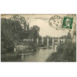 carte postale ancienne 37 VOUVRAY. Barrage Cisse 1923