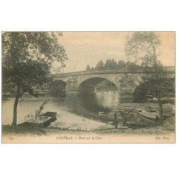 carte postale ancienne 37 VOUVRAY. Pont sur la Cisse 1907