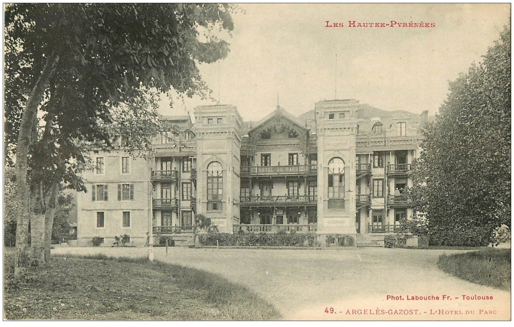 carte postale ancienne 65 ARGELES-GAZOST. Hôtel du Parc