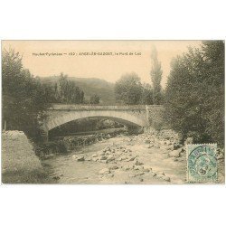 carte postale ancienne 65 ARGELES-GAZOST. Le Pont de Laü 1905
