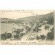 carte postale ancienne 06 BEAULIEU. Vue générale et ligne du Chemin de Fer 1902