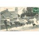 carte postale ancienne 65 BAGNERES-DE-BIGORRE. Caravane de Touristes sur des Anes 1909