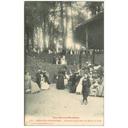 carte postale ancienne 65 BAGNERES-DE-BIGORRE. Concert du Matin au Parc