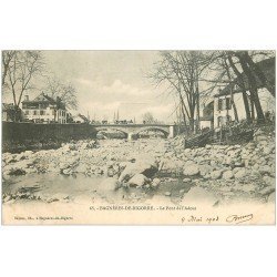 carte postale ancienne 65 BAGNERES-DE-BIGORRE. Le Pont de l'Adour 1903