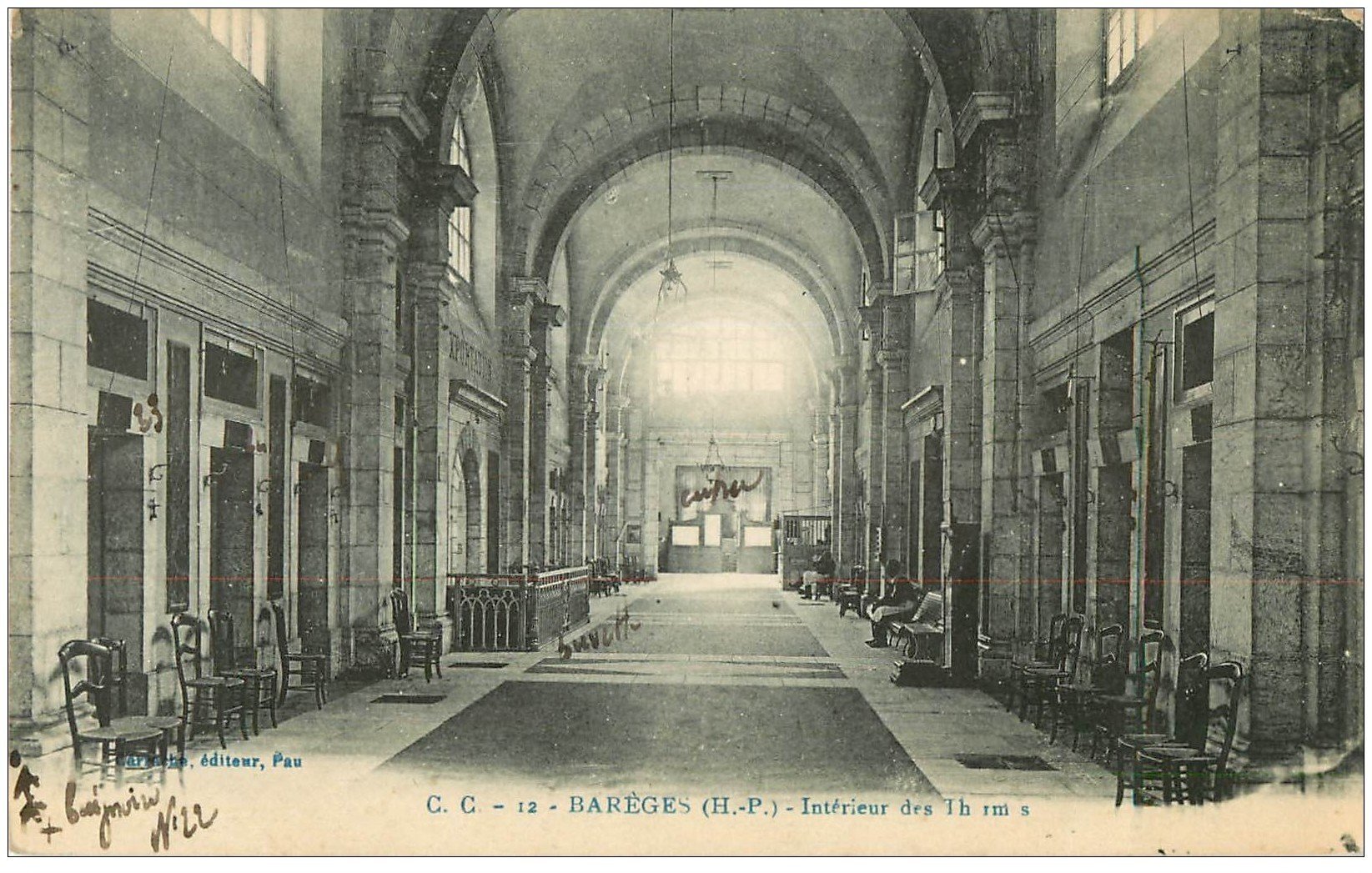 65 BAREGES. Les Thermes avec Buvette et Orgues
