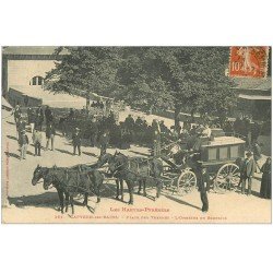 65 CAPVERN. Diligence l'Omnibus du Bourridé Place des Thermes 1916