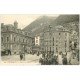 carte postale ancienne 65 CAUTERETS. Bel attelage Place de la Mairie