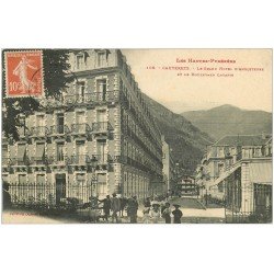 carte postale ancienne 65 CAUTERETS. Grand Hôtel d'Angleterre Boulevard Latapie 1911