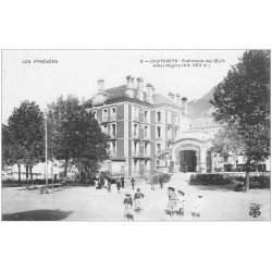 carte postale ancienne 65 CAUTERETS. Hôtel Regina Esplanade des Oeufs et Photographie Bay